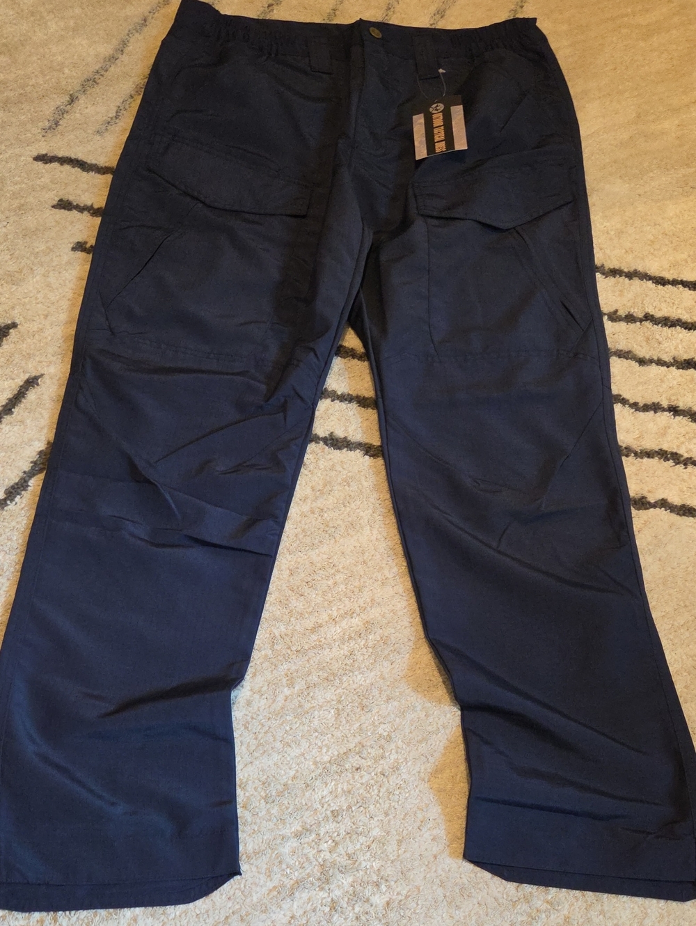 Classic Navy Cargo Pants for Men with Multiple Utility Pockets